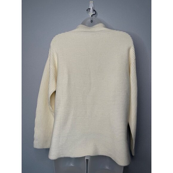 REISS Lila-Clean Turtle Neck Ribbed Pullover Long Sleeve Sweater SZ S NEW Cream - Picture 2 of 12